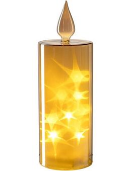 LEONARDO LED Dekolicht Capanna, Glaskerze in festlichem Design mit Lüstertechnik