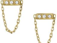 Fossil Paar Ohrstecker JEWELRY ALL STACKED UP TWO-TONE, JF04595710, mit Zirkonia (synth)