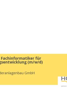 Ausbildung Fachinformatiker für Anwendungsentwicklung (m/w/d) - Lohra