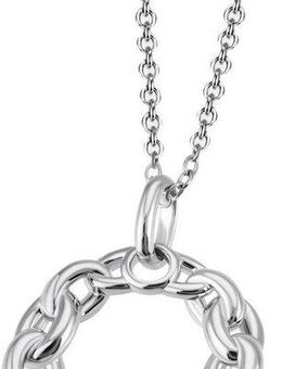 Firetti Kette mit Anhänger Schmuck Geschenk Silber 925 Halsschmuck Halskette Kreis Kettenglieder