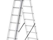 Hailo Anlegeleiter S100 ProfiLOT, Aluminium Kombileiter 3-teilig 3x12 Sprossen