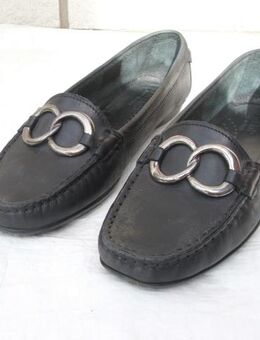 Tremp Leder Mokassin Slipper Damen Schuhe Gr. 39 ½ schwarz 15,- - Flensburg