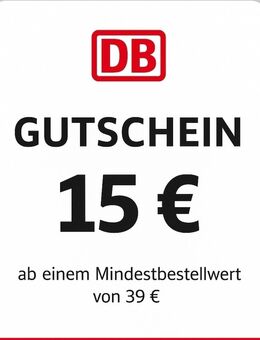 Gutschein DB Bahn E-Coupon 15€ ab MBW 39€ - Hannover Linden-Limmer