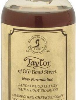 Taylor of Old Bond Street Duschgel Dusch-/Badegel und Shampoo Sandelholz, 200 ml, Maskuliner Sandelholz-Duft mit pflegenden, natürlichen Inhaltsstoffen.
