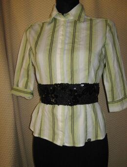 NEU* Elegante * Streifen * Hemd- Bluse ''Street One'' Gr. 36/ S, grün- weiß * - Riedlingen Zentrum