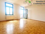 Gepflegte 1-Raum-Wohnung in beliebter Lage mit zwei Balkonen, Einbauküche, Aufzug & Abstellraum - Chemnitz