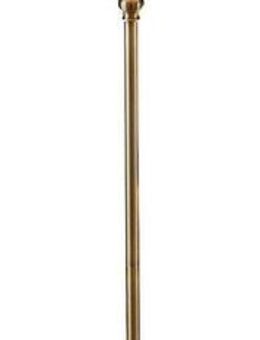 Searchlight Stehlampe Flemish Floor Lamp- Antique Brass Pleated Shade, Leuchtmittel wechselbar