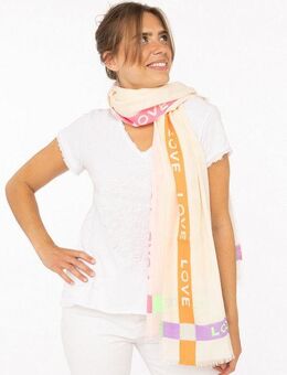 Zwillingsherz Schal "Love & More", stylischer Schal mit Schriftzug