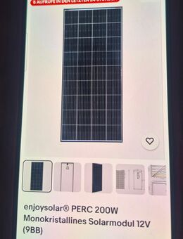 2 neue Solatmodule 200 Watt mit Rechnung 09/25 - Dingolfing