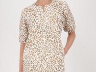Monari Sommerkleid Kleid Leo allover Mit Rundhalsausschnitt