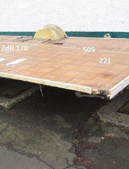 Plattformanhänger 1400kg, ca 505 x 221 ( 172 Deichsel), ZdR 170, ideal für TINY House, Quad- Zweirad-Maschinentransporter gebr., ohne Papiere (Tabbert 530 BJ 91) - Schotten Zentrum