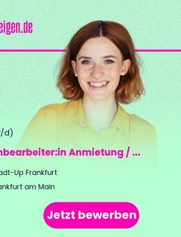 Sachbearbeiter:in Anmietung / Vermietung - Frankfurt (Main)