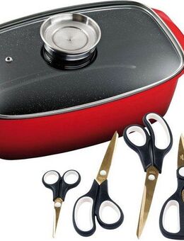 KING Bräter, Aluminiumguss (Set, 7-tlg), Bräter-/Schmortopf u. Deckel, Keramikbeschichtung »Fusion®«, Induktion