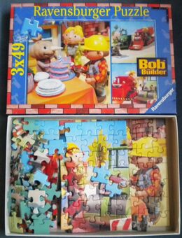 Ravensburger-Puzzle-Bob the Builder-Bob´s Freunde-3x49 Teile,2001 - Linnich