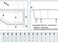 OTTOFOND Badewanne Cello, mit Fußgestell und Ablaufgarnitur