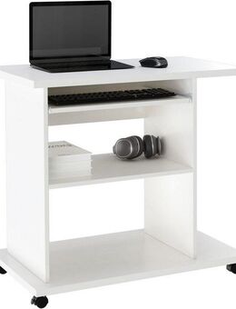 INOSIGN Computertisch LOKVE, Laptoptisch, Schreibtisch, rollbar, Tastaturauszug, Towerfach, Druckerfach, Höhe 75 cm