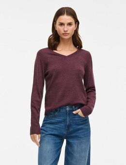 Vila V-Ausschnitt-Pullover VIRIL V-NECK L/S KNIT TOP - NOOS