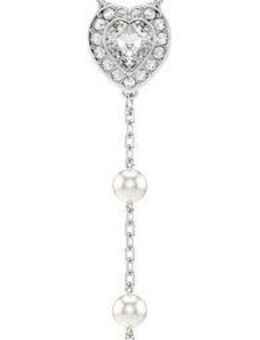 Swarovski Y-Kette Schmuck Geschenk Ariana Grande Y-Halskette Herz, mit Swarovski® Kristall