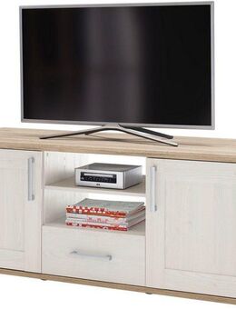 HBZ Lowboard Romance Landhaustil, TV Möbel bis 55 Zoll, BxHxT 143x59x50 cm (1 St), Mit 2 Türen, 2 offene Fächer, 1 Schubkasten