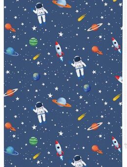 Rollo ASTRONAUT, Lüttenhütt, verdunkelnd, ohne Bohren, freihängend, Klemmfix, Fixmaß, Klemmfix, Astronaut, Kinderrollo -NEUHEIT!