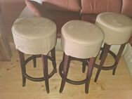 3 barhocker in echtleder neu bezogen - Püchersreuth