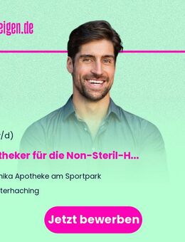 Apotheker für die Non-Steril-Herstellung mit Führungsverantwortung (m/w/d) - Unterhaching
