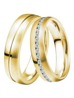 DOOSTI Trauring Schmuck Geschenk Silber 925 Trauring Ehering Partnerring LIEBE, wahlweise mit oder ohne Zirkonia