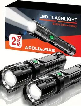 2er-Set LED-Taschenlampen von APOLLOFIRE – Leistungsstark und vielseitig! Set342 - Wuppertal