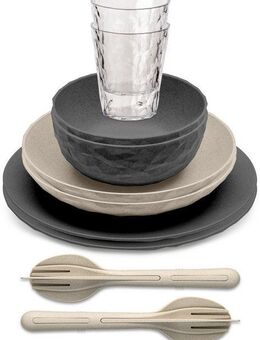 KOZIOL Geschirr-Set CLUB SET SKAGEN (10-tlg), 2 Personen, Kunststoff, spülmaschinengeeignet, melaminfrei, CO² neutrale Produktion