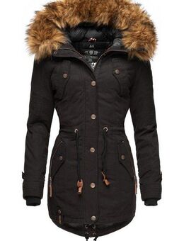 Marikoo Wintermantel La Viva Prc stylischer Winterparka mit abnehmbarem Kunstfell