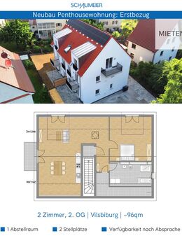 Exklusive Neubau Penthouse-Wohnung - 2 Zimmer - Vilsbiburg