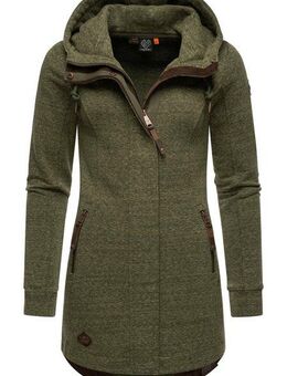 Ragwear Sweatjacke Letty Intl. Sportliche Kapuzenjacke mit Kunstleder-Elementen