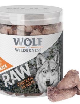 Sparpaket Wolf of Wilderness - RAW Snacks (gefriergetrocknet) - Hühnerherzen 4 x 70 g