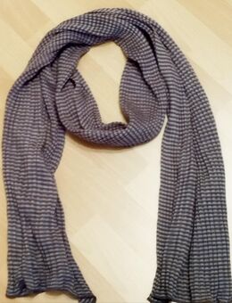 Schöner SCHAL grau kariert Länge 1,85 m - Breite 64 cm unisex - Kerken