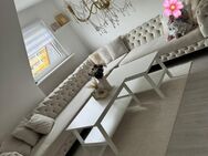 Ecksofa Samt Beige Gold - Iserlohn