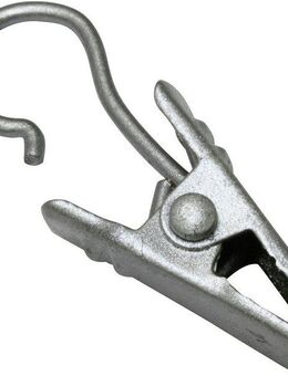 GARDINIA Gardinenhaken Clipshaken mit Klammer Metall, (10-St), Zubehör Vitragestangen/Caféhausstangen