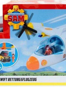 SIMBA Spielzeug-Flugzeug Feuerwehrmann Sam Fire Swift Rettungsflugzeug, mit Licht- und Soundeffekten
