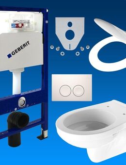 Geberit Vorwandelement Wand Tiefspül WC WC-Sitz WC Komplett Set - Wuppertal