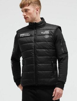 CAMP DAVID Steppweste mit elastischem Saumabschluss