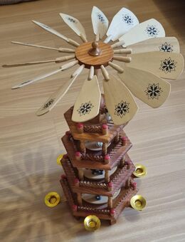 Weihnachtspyramide Holz 4-stöckig Holzpyramide Echtholz - Essen