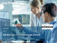 HSE-Manager / Umweltmanager (m/w/d) - Herdecke