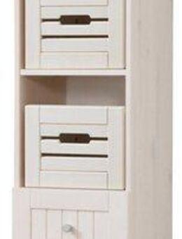 welltime Hochschrank Venezia Landhaus Breite 33 cm, aus hochwertigem Echtholz