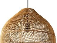 Paco Home Pendelleuchte LINNU, ohne Leuchtmittel, Korblampe Rattan Pendelleuchte Wohnzimmer Boho Deckenlampe Natur