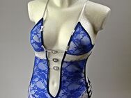Damen Dessous Schlüpfer Bodysuit Spitze Unterwäsche Reizwäsche Blau M L XL XXL 15,90€* - Villingen-Schwenningen