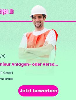 Ingenieur (m/w/d) Anlagen- oder Versorgungstechnik - Remscheid