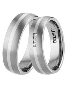 DOOSTI Trauring Schmuck Geschenk Silber 925 Trauring Ehering Partnerring LIEBE, Made in Germany - wahlweise mit oder ohne Zirkonia
