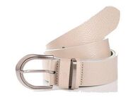TOM TAILOR Ledergürtel TTSANDRA 3,5 cm breiter Damengürtel, genarbte Oberfläche, Schließe silberfarben