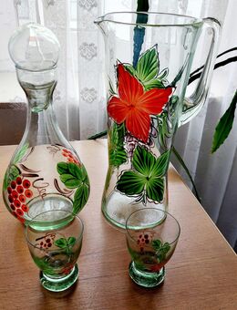 Schöne Karaffe , Kanne und 2 Gläser. Guter Zustand - Hannover Buchholz-Kleefeld