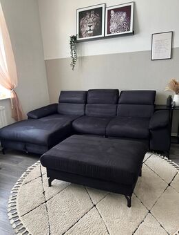Couch mit Hocker - Bettfunktion & Bettkasten - Mönchengladbach