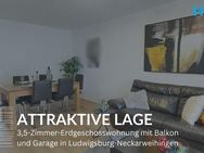 ATTRAKTIVE LAGE - 3,5-Zimmer-Erdgeschosswohnung mit Balkon und Garage in Ludwigsburg-Neckarweihingen - Ludwigsburg